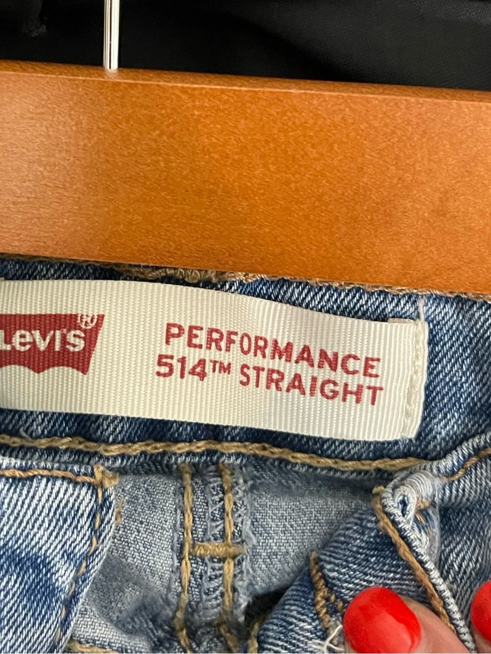 Levi's Boys Performance 514 Straight Light Blue Denim Distressed Jeans Size 8